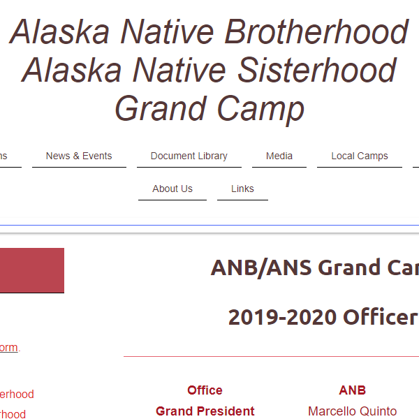 Native American Human Rights Organization in USA - Alaska Native Brotherhood and the Alaska Native Sisterhood Grand Camp